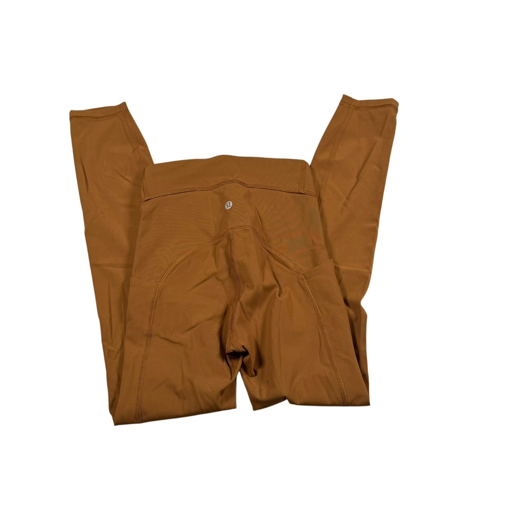 Lululemon Womens 0 Power Thru High-Rise Tight 25" Brown Copper Pocket Leggings